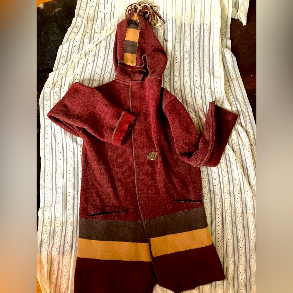 One of a kind, vintage handmade wool blanket coat